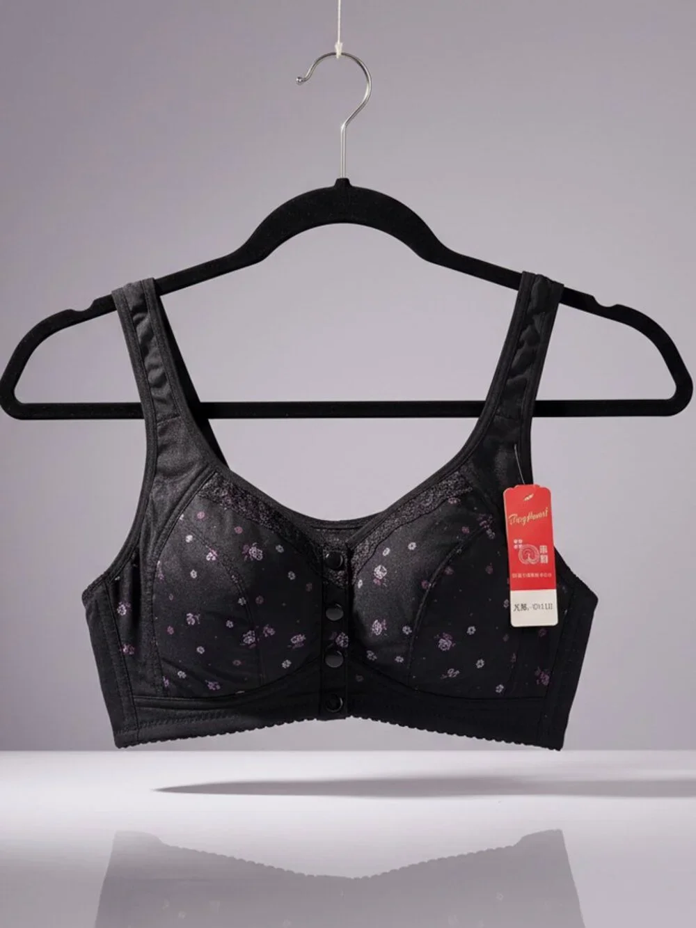 Chinese Size 50/115 – Approx. U.S. Women's 3XL – Soft Cotton Comfort Bra